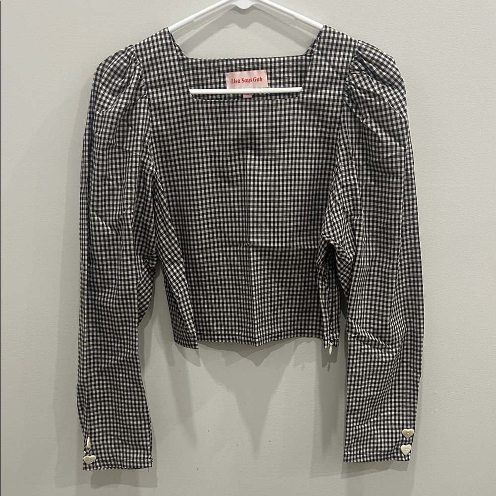 Lisa Says Gah Gingham Top